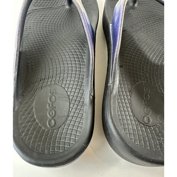 Oofos Oolala Luxe Recovery Sandal Comfort Multi-Colored Ombre Women's Size 11 - Picture 11 of 16